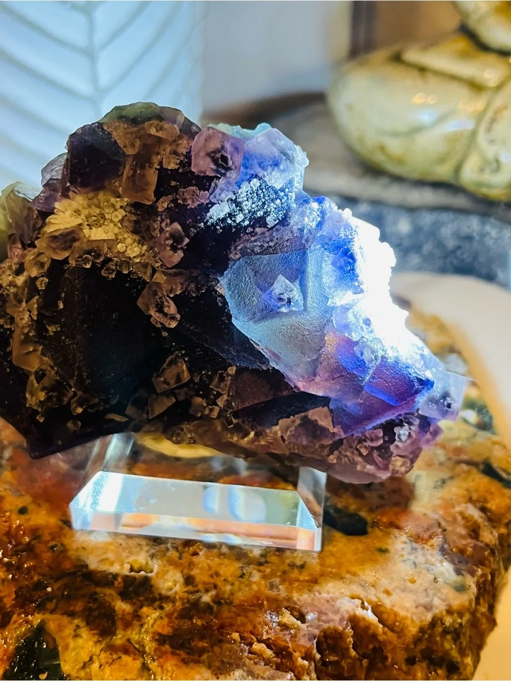 Beautiful 😍 Purple Octahedral Fluorite with Secondary Growth Fluorite